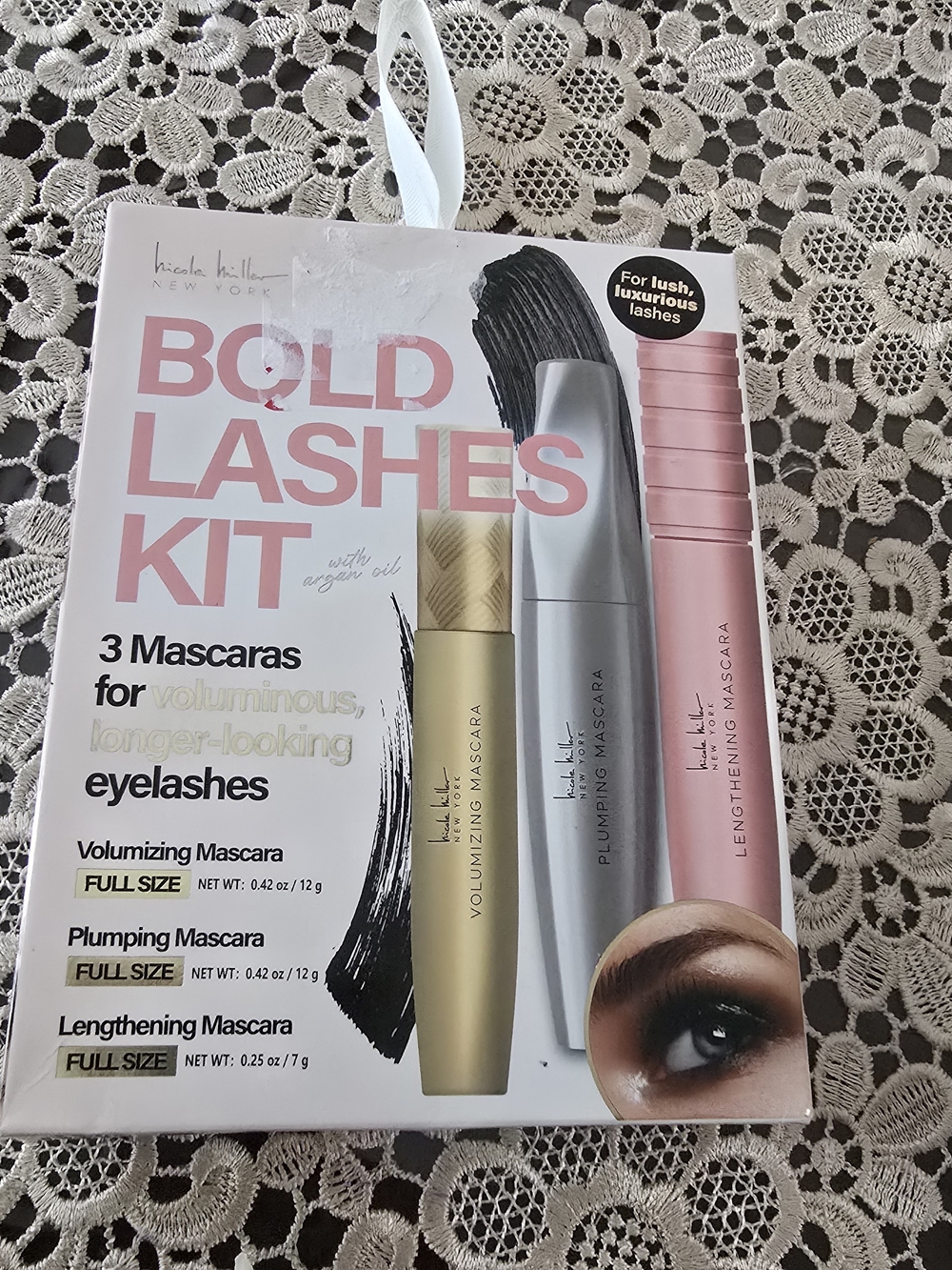 Nicole Miller Bold Lashes Kit — Pink, Gold, Silver Mascaras